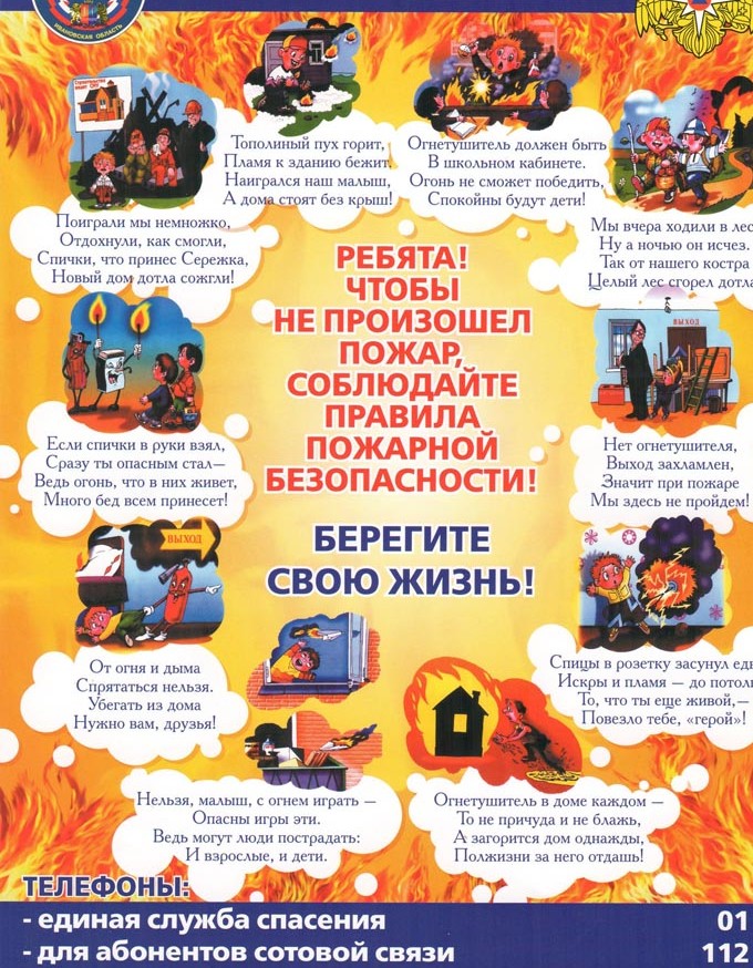 Памятка по пожарной безопасности для родителей.